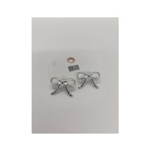 Kurdela Figürlü Silver Renk Küpe