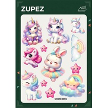 Ütüyle Yapışan Unicorn Temalı Kumaş Aplike Yama, Transfer Kağıdı, Çocuklar İçin Dekoratif Arma - 818951810