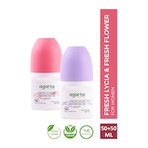 Agarta Fresh Flower + Fresh Lycia Ter Kokusu Önleyici Beyazlatıcı Kadın Roll-On Deodorant 2 x 50 ML