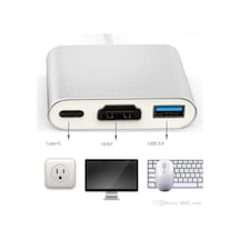 Type-C To Hdmi 4K Usb 3.0 Dönüştürücü Adaptör Apple Uyumlu MacBook Pro