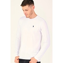 T8588 Dewberry Bisiklet Yaka Uzun Kol T-shırt-beyaz Beyaz T8588 Dewberry Bisiklet Yaka Uzun Kol T-shırt-beyaz Beyaz