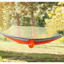 Hamak 7410 Fileli Ve Cibinlikli Pro 190x70cm Turuncu-gri