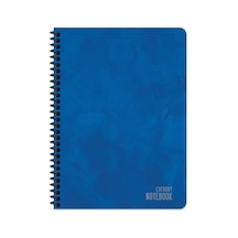 Keskin 16,5 X 22,5 Çizgili Karton Kapak Spiralli Alfa Defter - Mavi Çok Renkli
