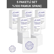 Spanç Gazlı Bez 10x10cm 16 Katlı 500 Adet - Yüksek Emici, Yapışmayan, Nefes Alabilir %100 Pamuk Yara Pansuman Pedi