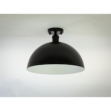 Riolight Retro Siyah Içi Beyaz Tekli Metal Plofonyer Avize Çap: 4 (538284418)