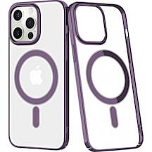 Newface Apple Uyumlu iPhone 13 Pro Kılıf Element Magneticsafe Sert Kapak - Derin Mor Derin mor