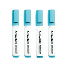 Artline 660 Fosforlu Kalem Kesik Uç 1.0-4.0mm Pastel Blue 4 Adet