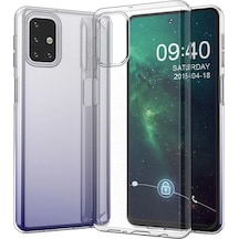 Newface Samsung Uyumlu  Galaxy M31s Kılıf Lüx Şeffaf Silikon
