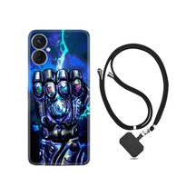 Tecno Spark 9 Pro Kılıf İpli Boyun Askılı Desenli Silikon Thunder Play 1760
