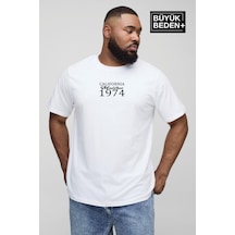 Superlife Süperlife Erkek Büyük Beden California 1974 Baskılı 3xl-6xl Bisiklet Yaka Tshırt Spr26tbs510-02 Lila