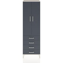 Hyperion Dolap Tek Raflı 4 Çekmeceli Tek Askılı 60x44x195 Ayt... Aytaşı