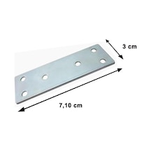Ennalbur Gönye Düz Tip No:7 5 Adet Nikel