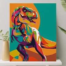 Sayılarla Boyama Tuval Seti, Dinozor Temalı 40x50 Cm