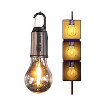 Şarjlı Dekoratif Kamp Lambası Askılı Ampul Led Işık Type-c Girişli Çok Renkli