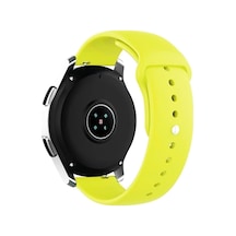 Ticwatch Pro/pro 3/gtx/e2/s2 İle Uyumlu Yumuşak Silikon Spor Kayış, 22mm, Sarı