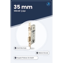 Silindirli Gömme Kilit 35 Mm Silindir Çapı Gizli Montajlı Kapı Gü