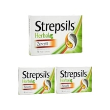 Strepsils Herbal Zencefil Pastil 16 Adet 3'lü