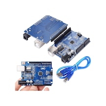 Arduino Uno R3 Klon Smd Usb Kablo ve 40'Lı Header Pın