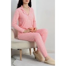Seka Milan Düğmeli Pijama Takımı Pembekalp - 50750.1048. Çok Renkli Seka Milan Düğmeli Pijama Takımı Pembekalp - 50750.1048. Çok Renkli