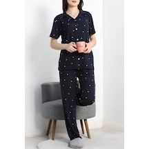 Seka Milan Kumaş Düğmeli Pijama Takımı Küçükkalp - 750.1287. Çok Renkli Seka Milan Kumaş Düğmeli Pijama Takımı Küçükkalp - 750.1287. Çok Renkli