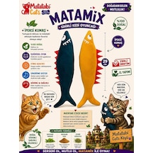 Spino Matatabi Matamix Matatabı Yaprağı, Matatabı Tozu,premium Catnip İçerikli, Sesli, Kumaş Kedi Oyuncağı 27 Cm