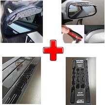 Dacia Solenza Uyumlu Kapı Eşiği Ve Ayna Yağmur Koruyucu (554236806)