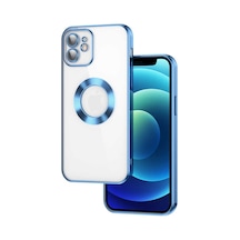Zore İphone 11 Uyumlu Kamera Korumalı Logo Gösteren Nvth Omega Kılıf-mavi Açık