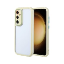 Zore Galaxy S23 Fe Kılıf Kamera Korumalı Renkli Kenar Ve Çerçeve Tasarımlı Ogaa Vitamin Kapak-yeşil