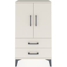 Arges Komodin 2 Raflı 2 Çekmeceli 2 Kapaklı 60x30x106 Aytaşı-... Aytaşı