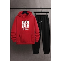 Uyguntarz Unisex Beyim Ne Derse O Olur Eşofman Takımı Kırmızı