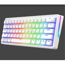 Gameagle Ge2015 Poseıdon Rgb Kablolu Us Layout Mekanik Beyaz Oyuncu Klavyesi