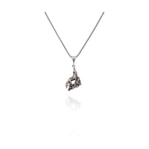 Encili Silver 925 Ayar Gümüş Uluyan Bozkurt Model Erkek Kolye
