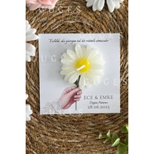 Bernami Vazo Pinterest 10 Adet Özel Tasarlanmış Kart Ve Papatya Mum. Bebek Doğum, Babyshower, Doğum Günü, Hediyelik Diğer