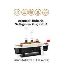 Gemi Tasarımlı Işıklı Aroma Terapi Hava Nemlendirici