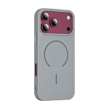Apple Uyumlu iPhone 18 Pro Max Azus Magsafe Kapak - Gri Çok Renkli