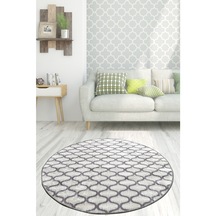 Roomy Grey Djt Çap 100 Cm Dekoratif Kaymaz Taban Halı