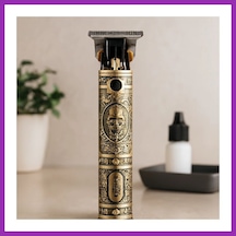 Bezos Komple Metal Saç Sakal Traş Makinesi Usb Şarjlı T-bıçak Bty