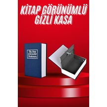 Kitap Görünümlü Gizli Kasa Büyük Boy Anahtarlı Kilitli Para Kasası Mh-hs9156-9377