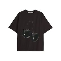 Kalic Studio Y2k Vintage Cherry Baskılı Siyah T-shirt Kod 86 Siyah-86
