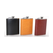 Zenvia Paslanmaz Çelik Tekli 8 Oz Derili Matara Alk2661 Znv2026 Çok Renkli