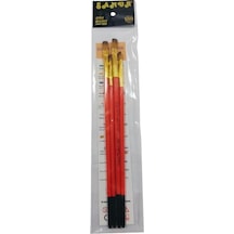 Süper 4'lü Sentetik Yağlı Ve Akrilik Boya Fırça Seti, 4 Parça, 2.5mm Fırça Genişliği, 15cm Sap Uzunluğu, Standart Boy, No: 2-4-6-8