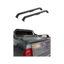 Toyota Hilux 2015-2026 Uyumlu Araca Özel Dakar Kasa Üstü Ara Atkı  Rollbar İçin Siyah 130-177 2 Parça