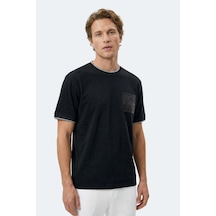 Slazenger Zavıer Erkek Pamuklu Siyah Tişört