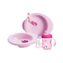 Chicco 4 Parça Beslenme Seti +6 Ay - Kız