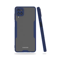Newface - 12 - Samsung Galaxy Uyumlu A22 Kılıf Platin Silikon - Csmo-tex - - Lacivert