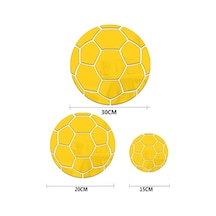 Sones 20cm Futbol Akrilik 3d Duvar Çıkartmaları Kendinden Yapışkanlı Ev Arka Plan Duvar Dekorasyonu Ayna Macunu Altın Diğer