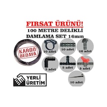 Nartan 16Mm Damlama Sulama Boru Seti 33 Cm Delikli 100 Mt