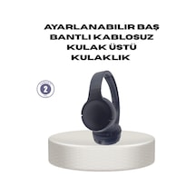 Bluetooth 5.0 Siyah Kablosuz Kulaklık 18 Saat Batarya Katlanabilir Tasarım Bluetooth 5.0 Siyah Kablosuz Kulaklık 18 Saat Batarya Katlanabilir Tasarım