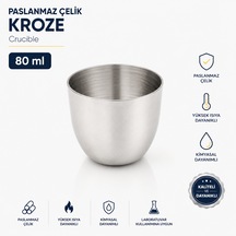 Paslanmaz Çelik Kroze 80 Ml - Crucible