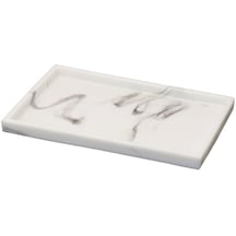 Homyl Tuvalet Vanity Tepsi Lüks Reçine Küvet Mumlar Beyaz Beyaz